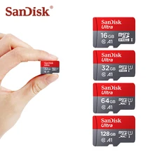 Cartão de memória sandisk, classe 10 128gb, micro sd, 32gb a1 64gb r, velocidade de até 98 mb/s flash cartão micro sd tf, cartões 16gb mini sd