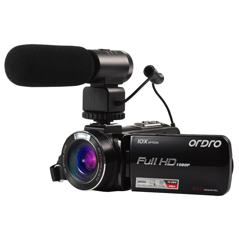 Ordro AC7 4 K UHD цифровые видеокамеры Видеокамеры Full HD 24MP 120X Digtal увеличить 10X оптическая Wi-Fi ips Touch DHL DV мини видеокамеры