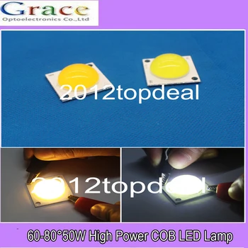 

50W High Power COB LED Lamp Warm/cool white 1500mA +60-80 degree lens