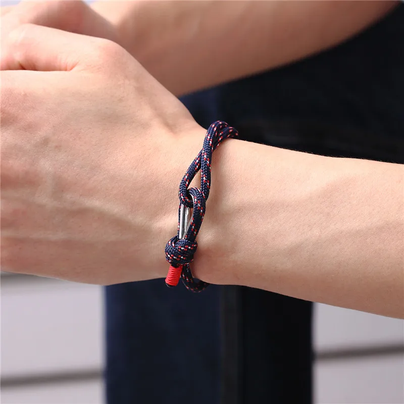 New Fashion Navy Coloful High quality Rope bracelet Men Lover Lucky Wrap Survival Bracelets Women Couple gift homme dropshipping - Image 6