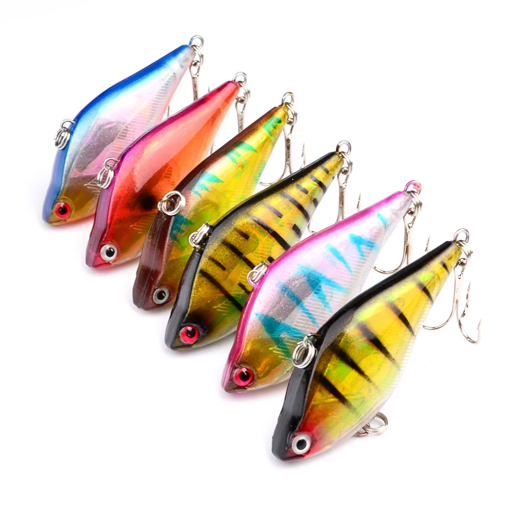 

6PCS Freshwater Fishing Lures Hard bait Design 60mm 13.1g Deep dive Sea Fishing Swimbait Isca Artificial Wobbler Jerkbait Bait