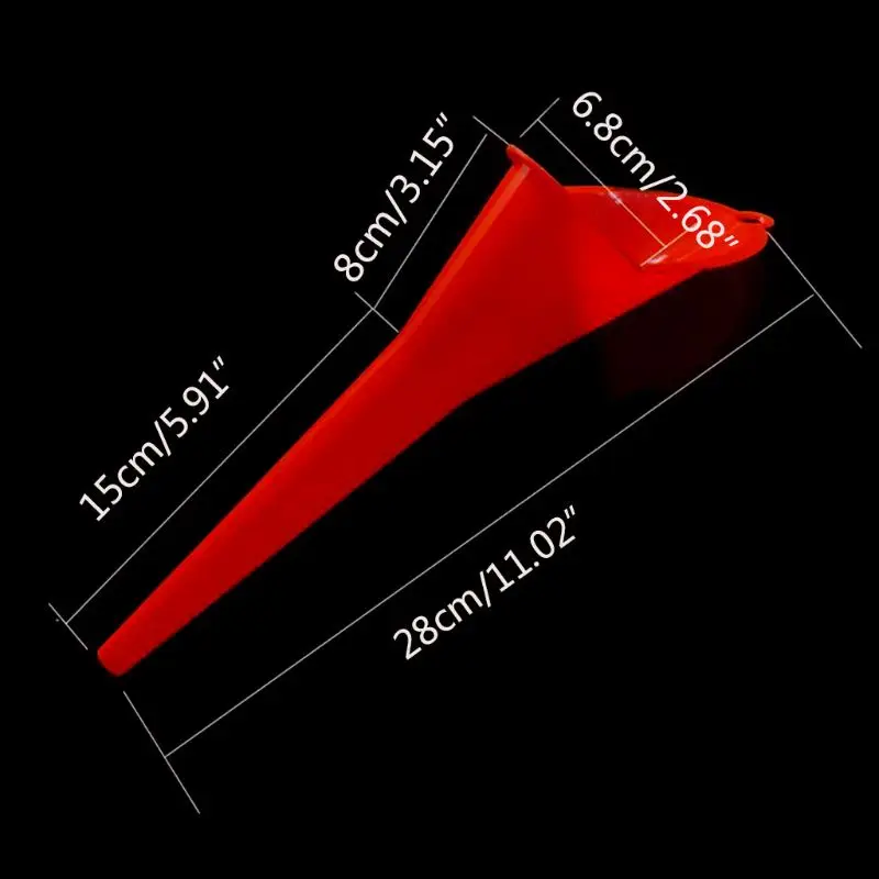 Заправка автомобиля с длинным ртом Воронка бензиновый двигатель масло добавка мотоцикл ферма машина использовать удобный анти-протекающий наполнитель питания - Цвет: Красный