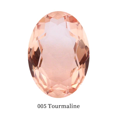 Hight Quality Glass crystal K9 Fancy stone Oval pointback Tourmaline Rhinestone Naked Diamond Crystal For DIY Jewelry Accessorie - Цвет: Tourmaline 005