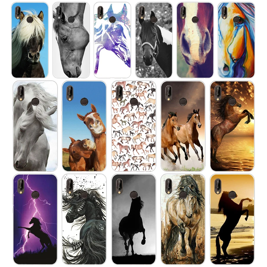 Мягкий силиконовый чехол из ТПУ для huawei Nova 3 3i p smart 62AQ Horse Portrait head | Мобильные