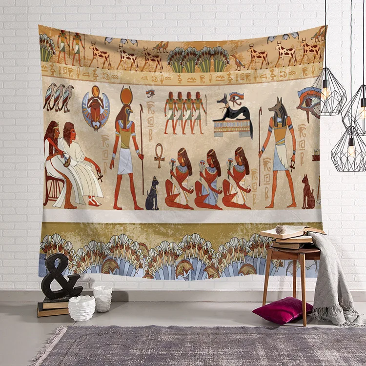 

New Ancient Egypt Indian Tapestry Wall Hanging Bohemian Beach Towel Polyester Thin Blanket Yoga Shawl Mat Blanket 5 sizes