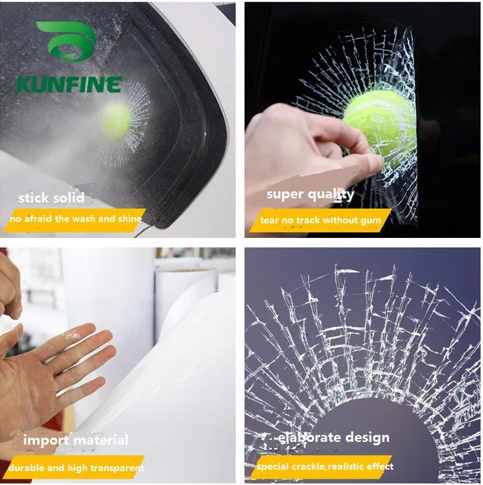 3D Tennis Ball Hit Window Car Sticker Tailgate Decal C