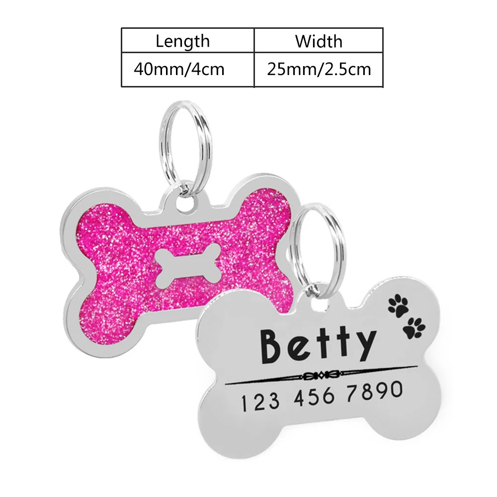 Personalized Dog ID Tags Engraved Metal Tag for Small Dogs Name Collar for Cat Puppy Pet Accessories Customized Name Tags 