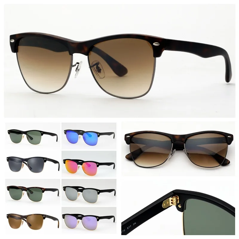 

Cubojue Glass Sunglasses Men Women Brand Designer Sun Glasses for Man Brown Grey Anti Reflection Anti Dry Eye UV400