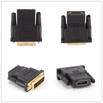 

1Pcs DVI-D 24+1 Dual Link Male to HDMI Female Adapter Converter Connector for PC PS3 Projector TV Box High Quality