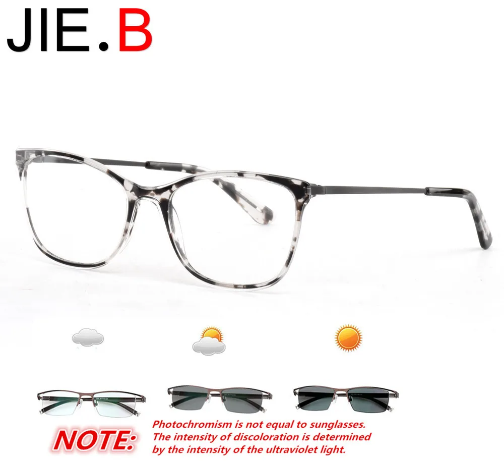 Элегантный и стильный кошачий глаз Женская оправа для чтения классические ретро фотохромные очки оправа Очки для чтения оправа - Цвет оправы: Черный
