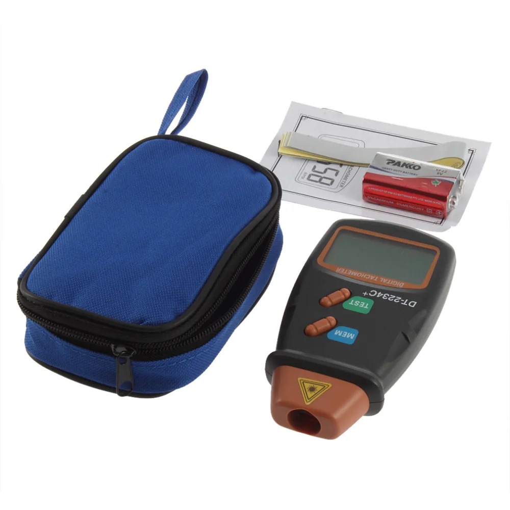 SDFC 1set High Quality Digital Laser Tachometer RPM Meter Non Contact Motor Speed Gauge Revolution Spin