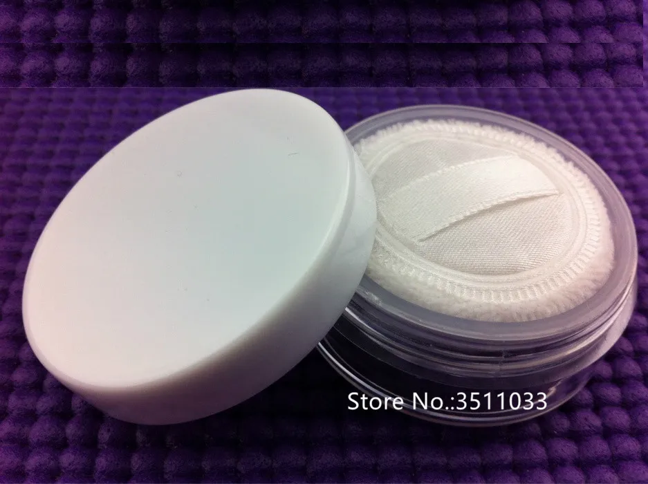 50pcs Empty Elegant Clear Plastic Refillable Powder Sifter Box Loose