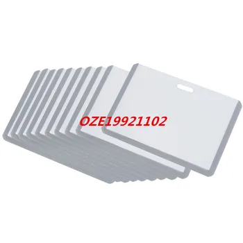 

10PCS Gray Clear Plastic Horizontal Business Name ID Badge Credit Card Holders