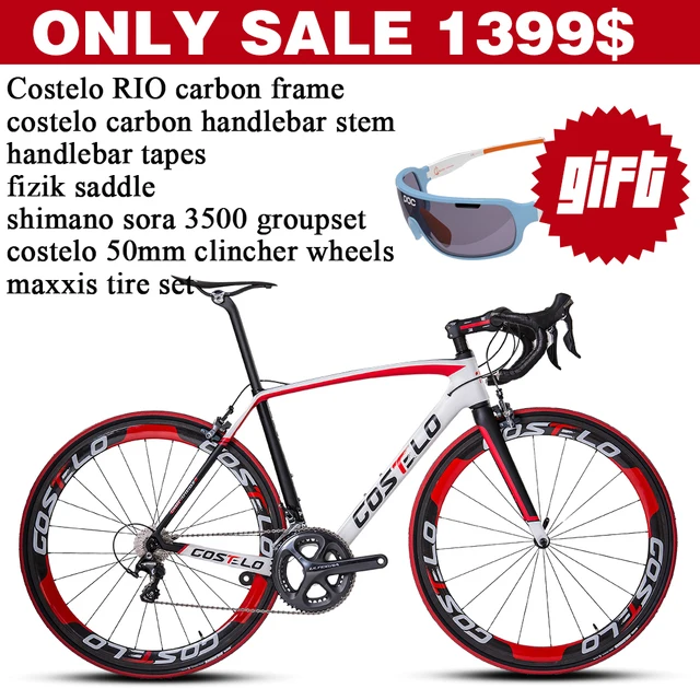 Cheap Only sale 1399$ carbon costelo rio road bicycle carbon bike DIY complete bicycle completo bicicletta bicicleta completa bike