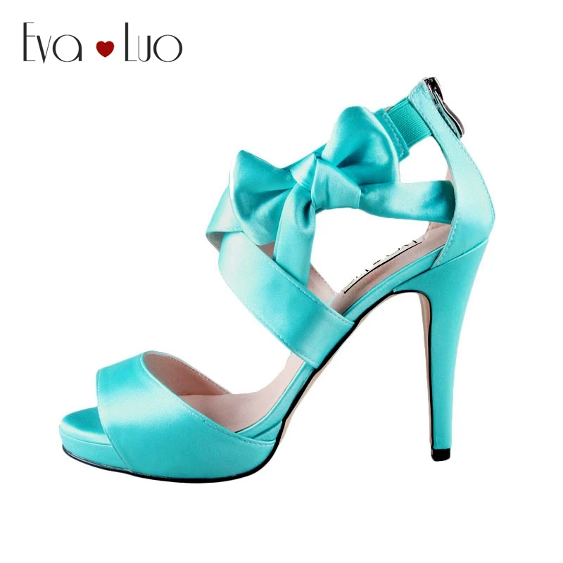 Chs593 Dhl Express Personnalise Croix Sangle Turquoise Soie Chaussures De Mariage Femmes Sandales Robe Chaussures Chassure Femme Aliexpress