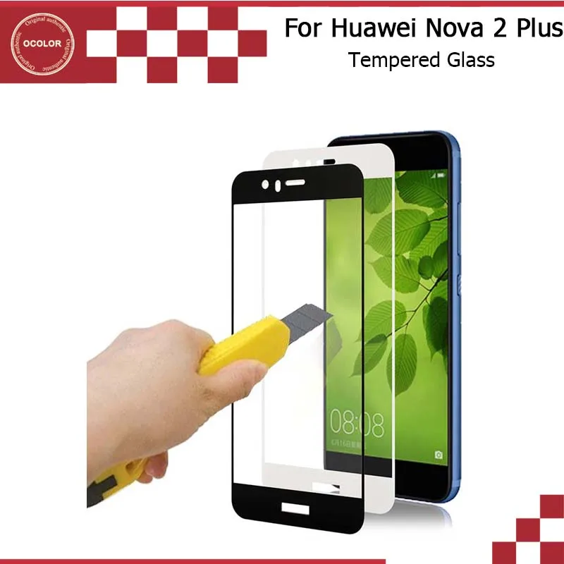 Ocolor для Huawei Nova 2 плюс закаленное Стекло тонкий спереди полное покрытие Экран