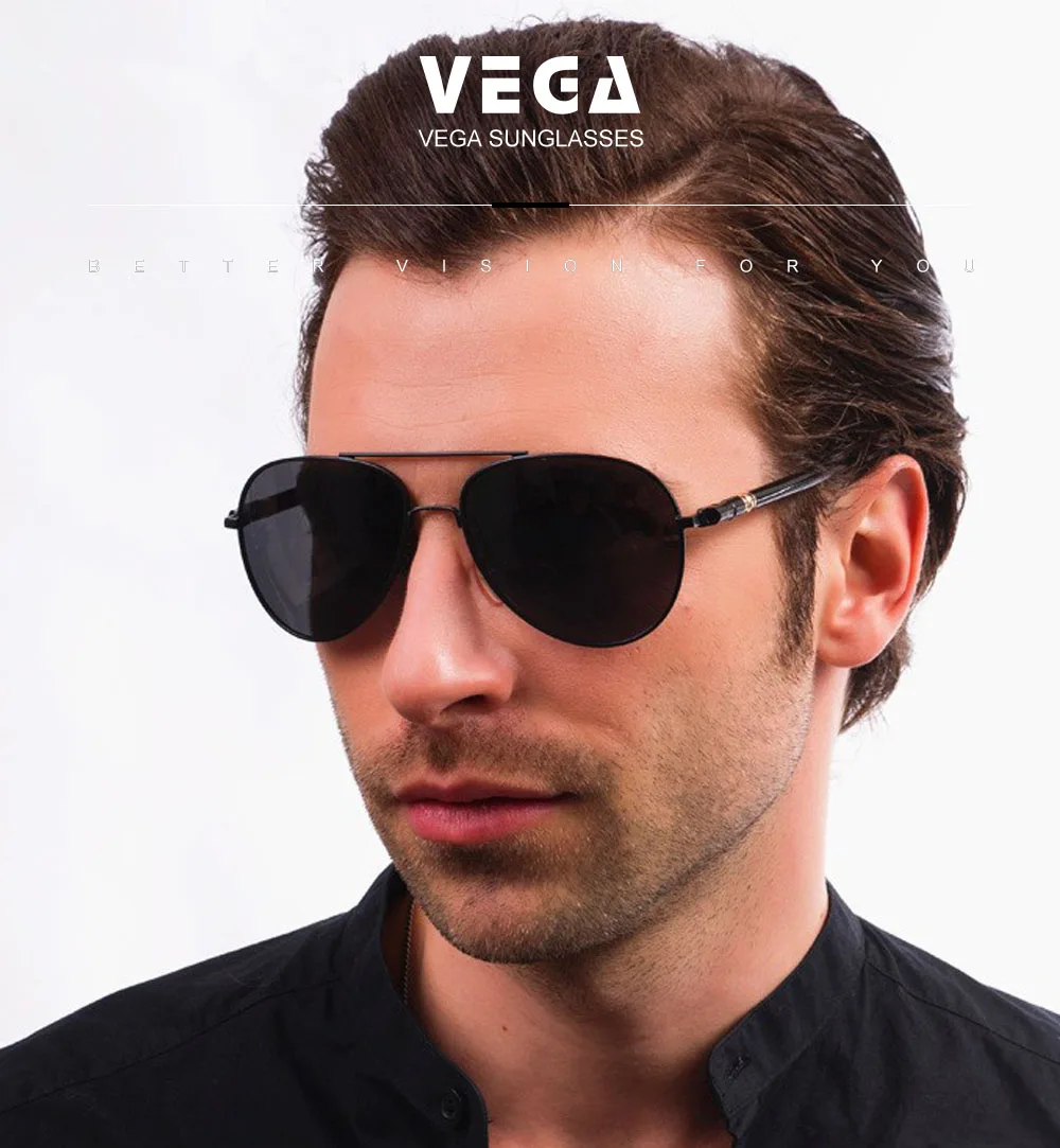 VEGA Eyewear Classic Aviation Sunglasses Polarized Authentic Navy Air Force Sunglasses Men Women Pilot Glasses with Box 048 (1)