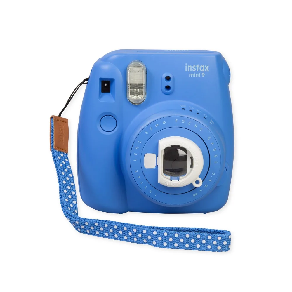 Fujifilm Instax Mini 9 камера Cobalt Blue + 50 фотографий Fuji Instant 8 белая пленка бумажная картинка