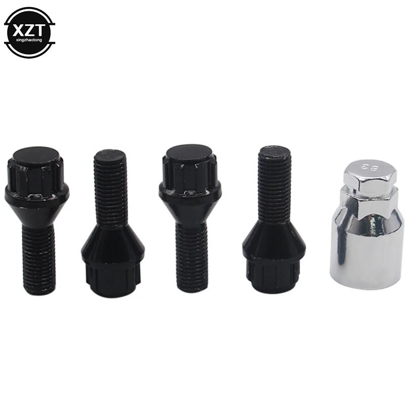

1 Set Black M12 x 1.25 4+1 FD0101 Aluminum Alloy Wheel Lock Bolt Tire Anti-theft Screws Nut For BMW E30 E36 E46 E90 2003-2013