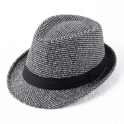 Джазовая шляпа шерстяная текстура Европейский стиль Рыбацкая шапка мужская европейская ткань мягкая мужская шляпа C917 - Цвет: grey