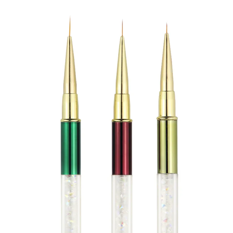 

Nail Art UV Gel Liner Brush AB Rhinestones Handle Painting Pen 7/9/11mm