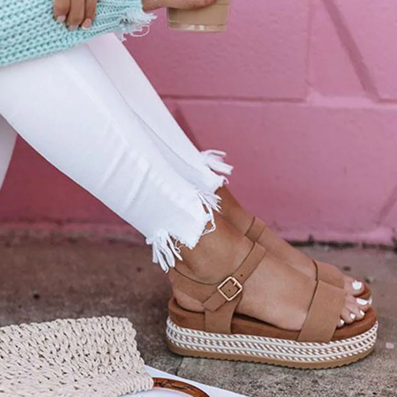 Женские босоножки Новинка 2019 года Босоножки на платформе 4 см chaussures femme