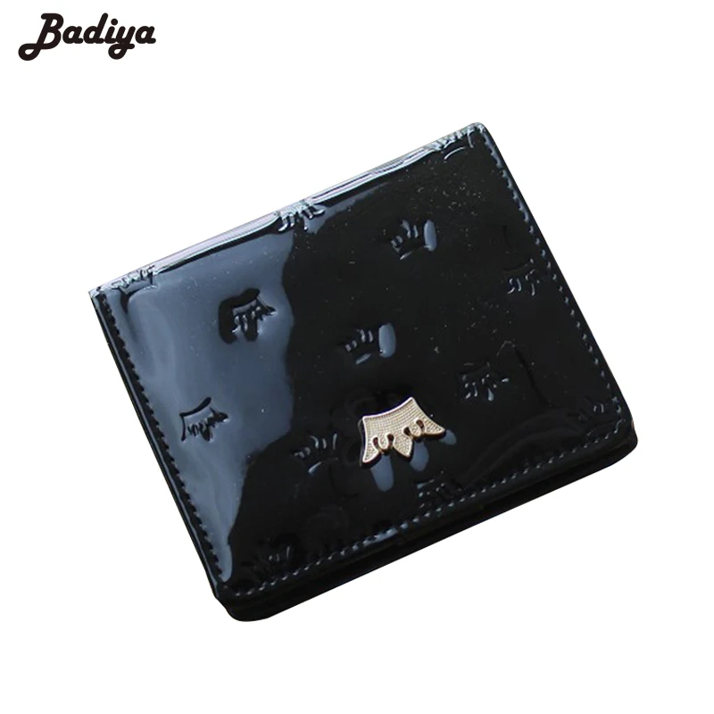 

Fashion Slim Mini Women Wallet PU Leather Candy Color Short Design Wallets Lady Crown Embossed Change Purse Cute Coin Case Purse