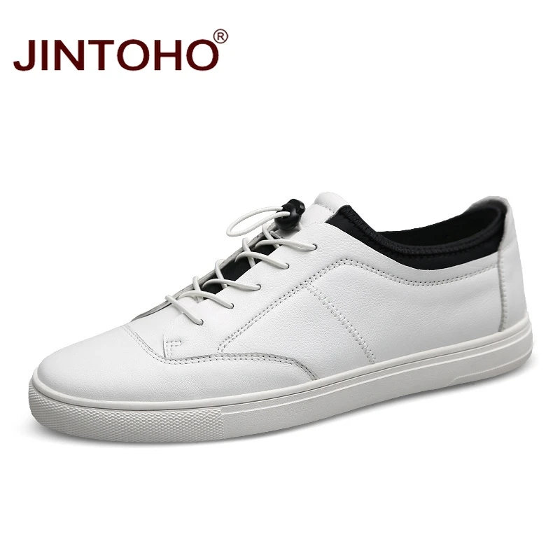 

JINTOHO Men Leather Shoes Fashion Male Genuine Leather Shoes White Men Loafers Brand Casual Men Shoes 2018 Mens Moccasins