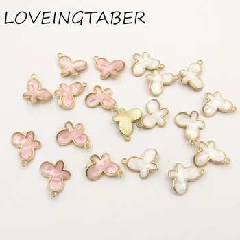 

( Choose Color First ) 17mm*12mm 30pcs/lot Full Enamel Butterfly Small Charm Pendants Jewelry Making Handmade DIY Accessories