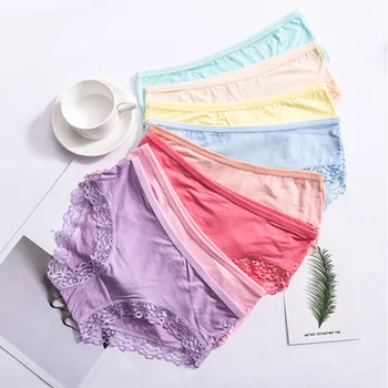 

Mid-rise lace soft comfortable underwear women 8pieces/lot