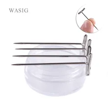 50 шт. T-PINS(45 мм) для парика на головка из вспененного материала стиль Т-образная игла бразильский индейский манекен тип головы швейная Парикмахерская