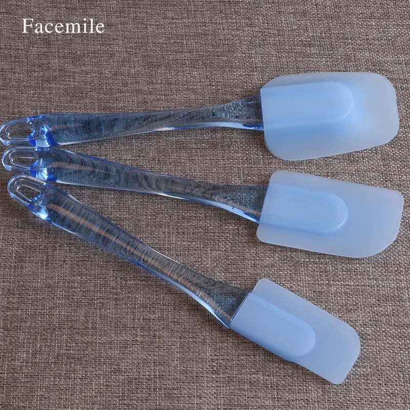 

3pcs/set Kitchen Heat-resistant Flexible Silicone Spatulas Flipping Serving Small Medium Spoon Baking Pastry Spatulas Set 52028