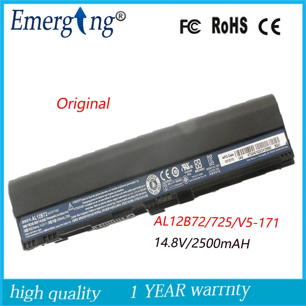 4Cell 14.8v 2500mah Original Quality New Laptop Battery for acer AL12B72 Aspire 725 726 V5-171 V5-121 V5-131 | Компьютеры и офис