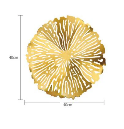 Современные кованые настенные Висячие полые золотой лотос лист настенные украшения металлические поделки для дома гостиной диван фоновые украшения - Цвет: style6