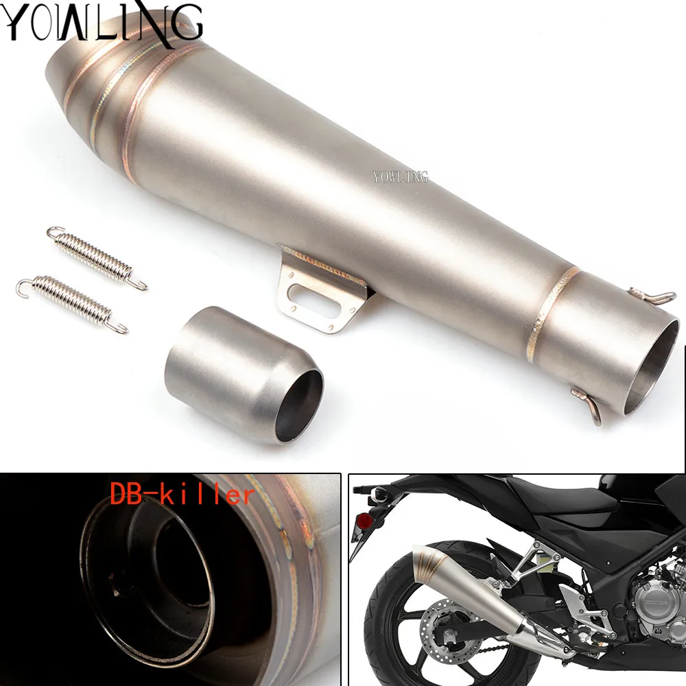 48.8mm Modified Motorcycle Exhaust Pipe Stainless Steel Fried Tube