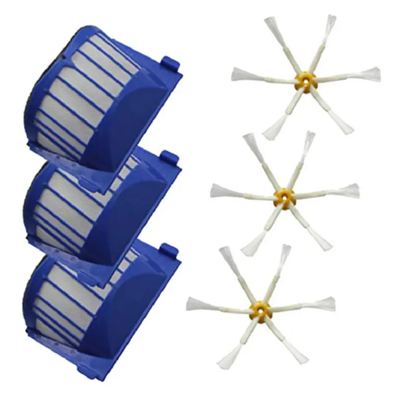

Hepa Filter + side Brush kit for iRobot Roomba 600 Series 610 620 625 630 650 660 Vacuum Cleaners Parts