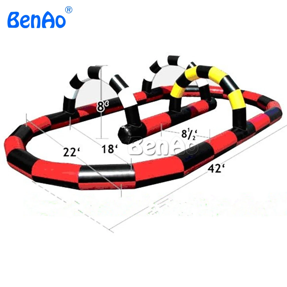 S370 Factory Price Inflatable Race Track 0.55mm PVC 1000D 22ft * 42ft