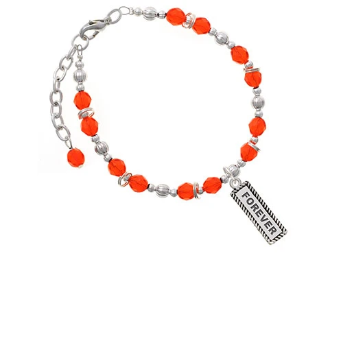 Forever Orange Beaded Bracelet