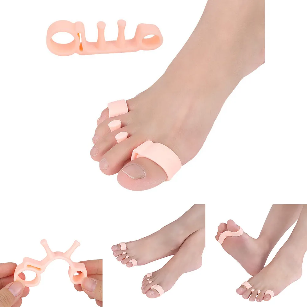 

1 Pair orthopedic toe separators Soft Hallux Valgus Correction Insole Toe Separators Foot Care Foot Ring 2U0831