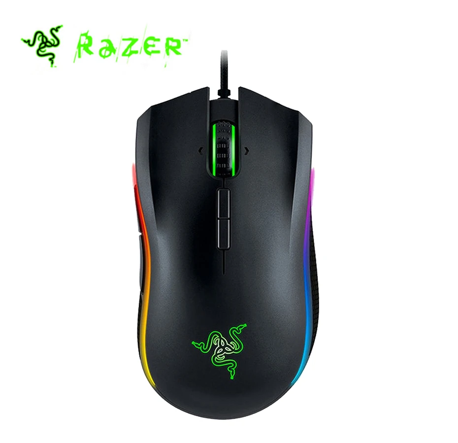NEW Razer Mamba Elite Wired Gaming Mouse 16000 DPI 5G Optical Sensor Chroma Light Ergonomic Gaming Mouse For PC Gamer Laptop