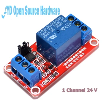 

10pcs 1 Channel 24V Relay Module Board Shield with Optocoupler Isolation Support High and Low Level Trigger