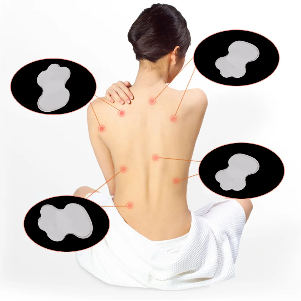 

10Pcs Medium Frequency Electrode Pads Snap-on Replacement for Electronic Cervical Vertebra Massager Digital TENS Therapy Machine