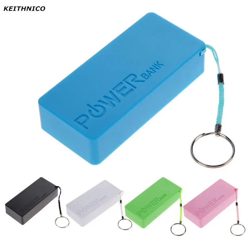 KEITHNICO 1 шт. без веревки 5600 мАч 2X 18650 USB Power Bank Модный чехол для зарядного устройства