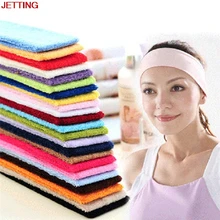 Женский модный головной убор поглощающая Пот повязка головная для йоги Эластичный Тюрбан Спортивный Пот повязка для волос эластичная повязка на голову