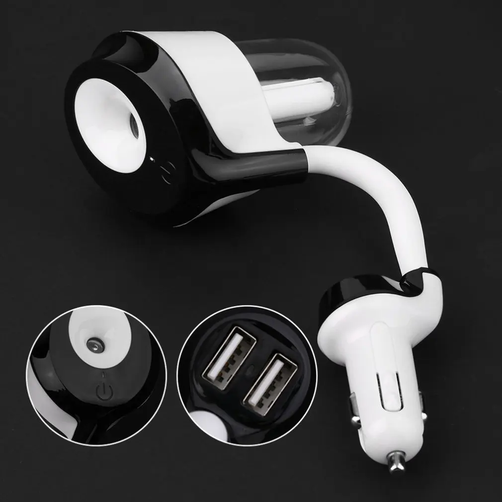

Nanum ii Car Humidifier Air Purifier Dual USB Ports Charger Vehicle Freshener Oil Diffuser Aromatherapy Mist Humidifiers DC 12V