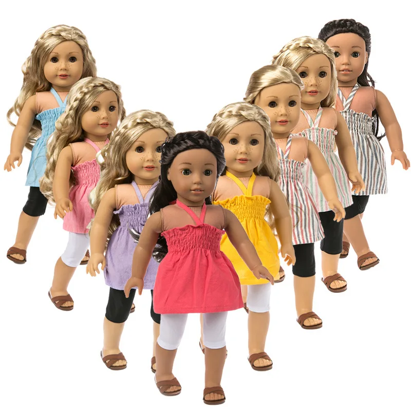 Одежда для кукол, подходит для 17-18 дюймов, американские игрушки для девочек, платье ручной работы, аксессуары, одежда для сна для новорожденных, куклы, подарки, платье принцессы