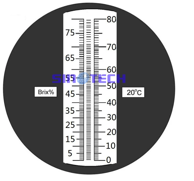Ручные Brix 0-80% сахара рефрактометр(одиночные весы) rhb0-80