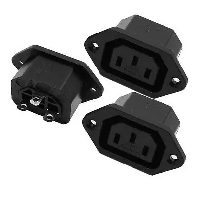 

3Pcs AC 250V 10A Screw Type IEC 320 C13 Female Outlet Power Socket Adapter