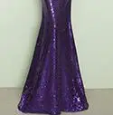 В мусульманском стиле с длинным рукавом платье для выпускного вечера Вечернее платье Vestido de Festa Роскошные серебристые с блестками Длинные рукава мусульманские - Цвет: Фиолетовый