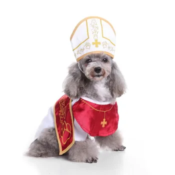 

1pcs Cosplay Dress Up Funny Costume Spider Pope Clown Halloween Christmas Cat Dog Clothes Furry Puppy Chihuahua Pet Supplies